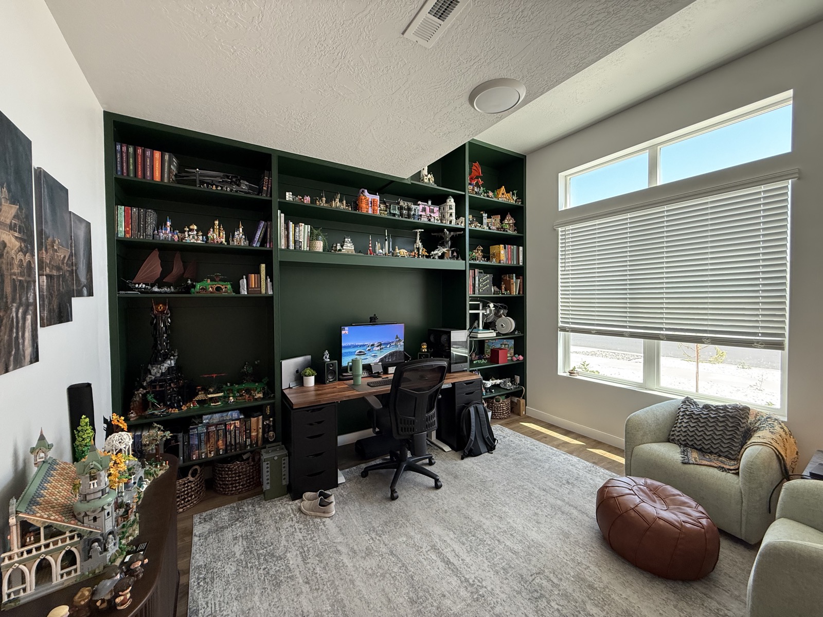 custom office shelving
